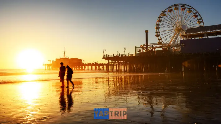 Santa Monica State Beach California. Beach BBQ.